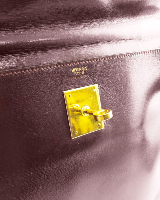 Bordeau 32 cm box Leather Retourne Kelly Bag