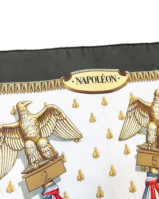 Black, Red, and Blue “Napoléon” Silk Scarf
