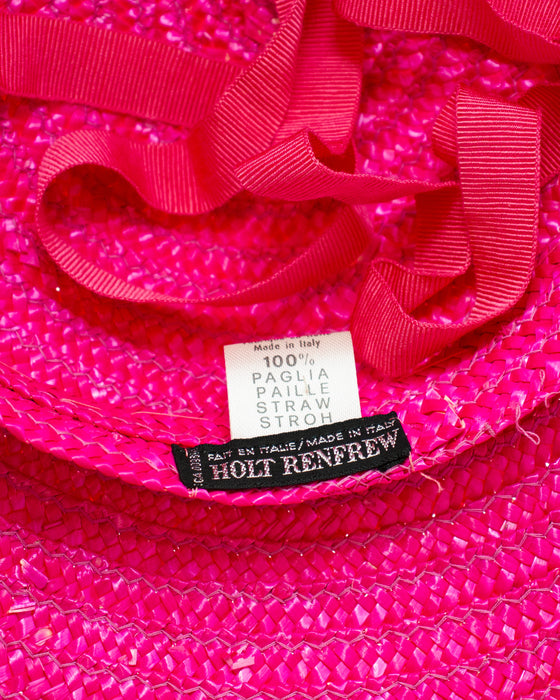 Pink Straw Hat