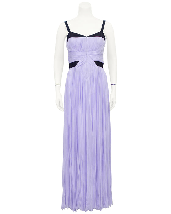 Lilac and Black Evening Gown