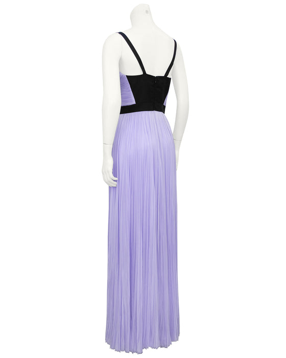Lilac and Black Evening Gown