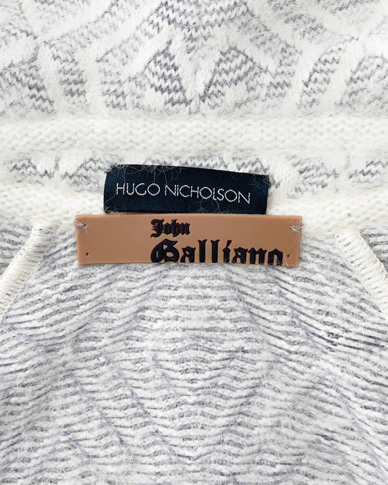 White Fair Isle Knitted Jacket
