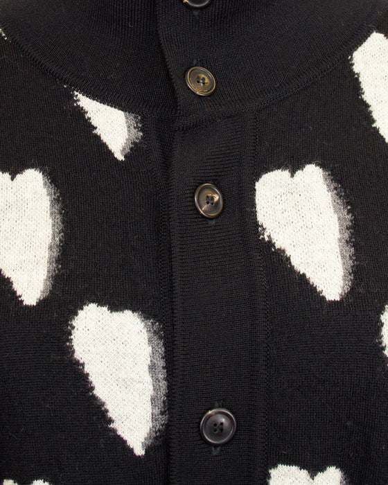 Black and White Heart Cardigan