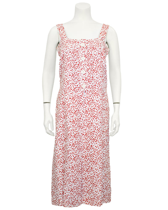 Red Polka Dot Dress & Cardigan Ensemble