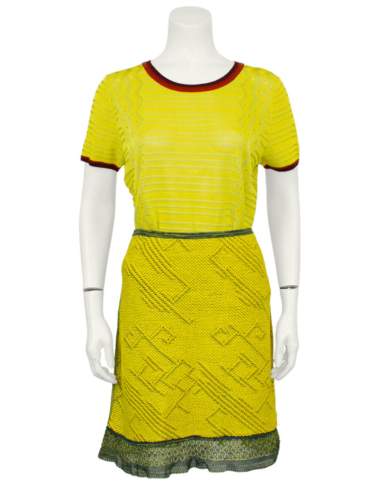 Chartreuse Knit Ensemble