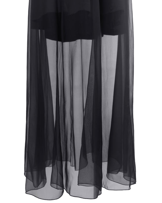 Black Double Breasted Vest And Skirt Ensemble