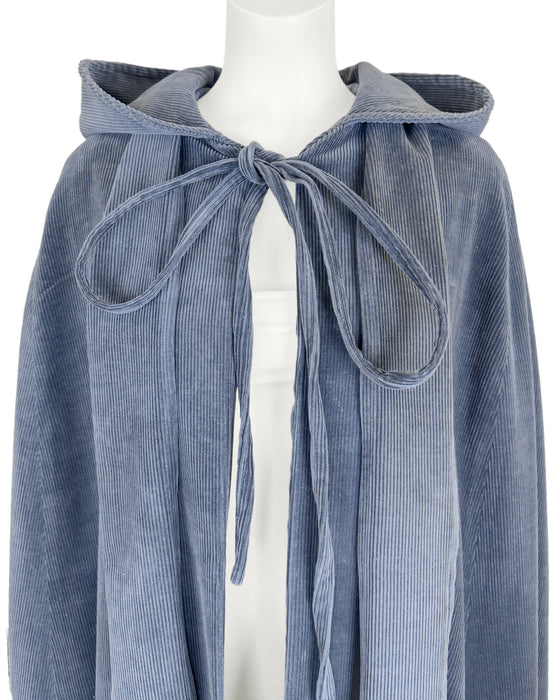 Blue Grey Corduroy Cape