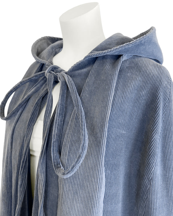 Blue Grey Corduroy Cape
