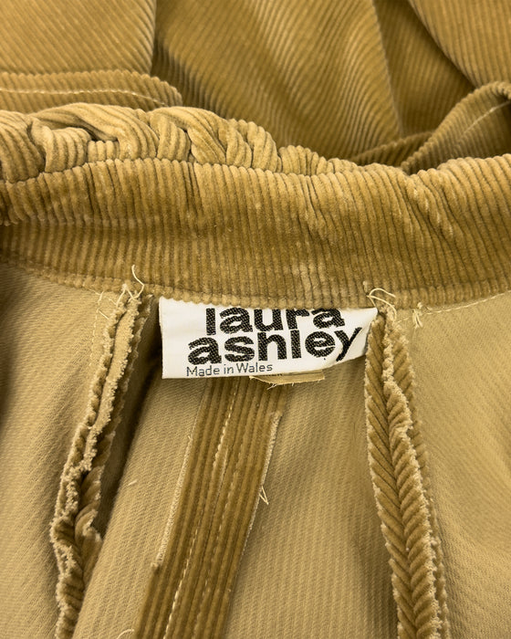Tan Corduroy Cropped Tiered Cape