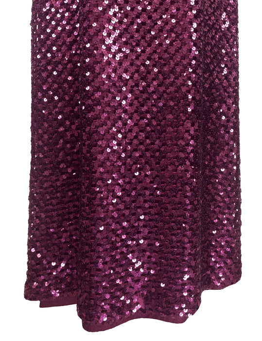 Fuchsia Sequin Maxi Dress