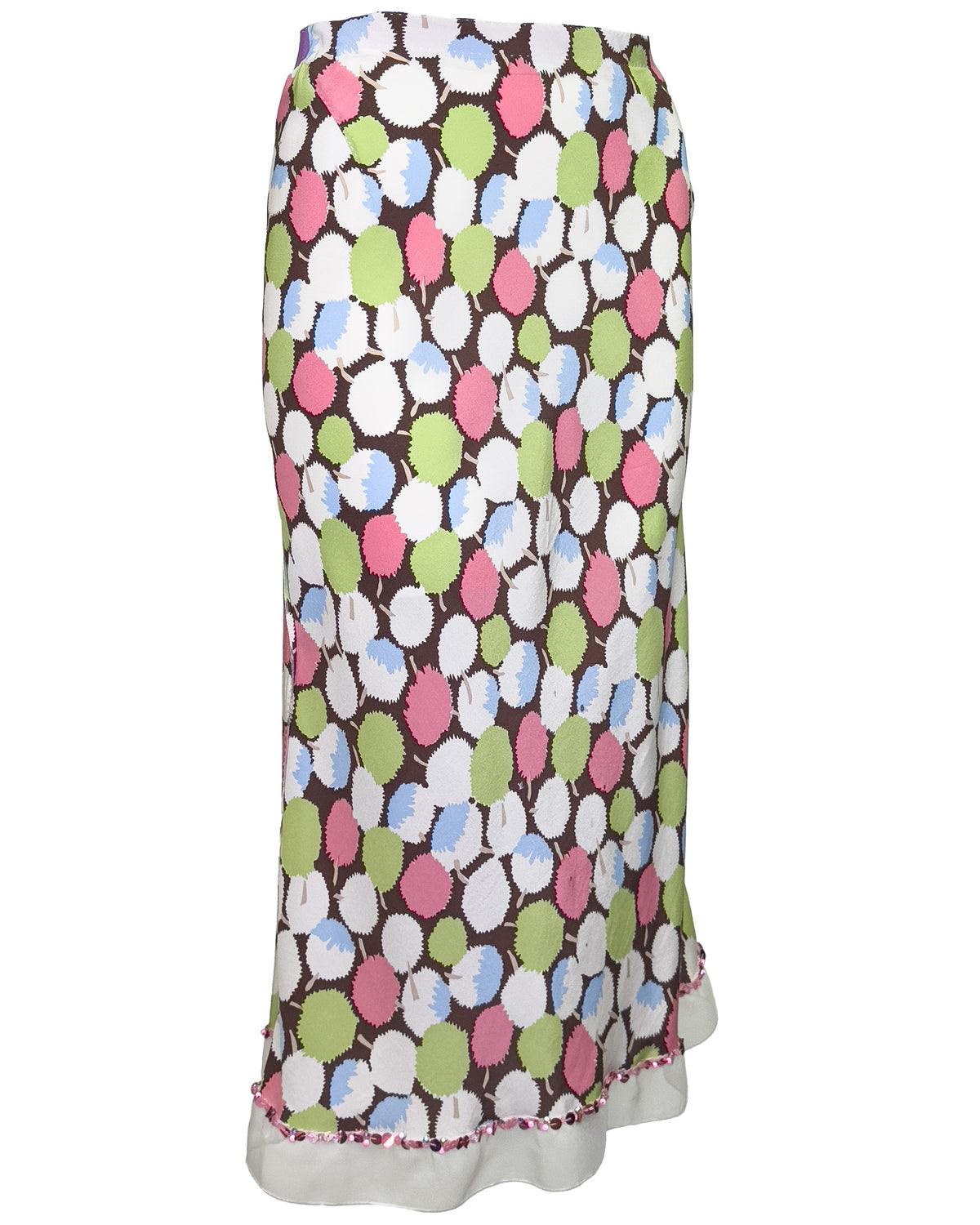 Printed Silk Midi Skirt – Vintage Couture