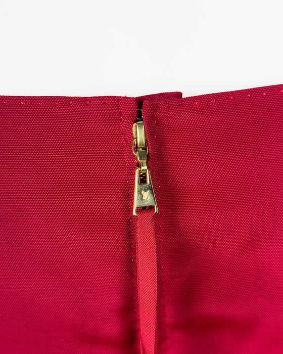 Red Silk Bustier Top