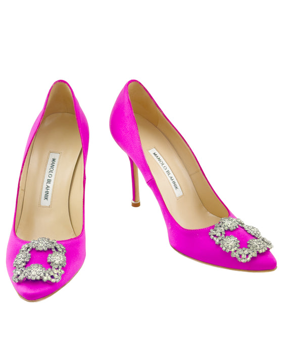 Pink Satin Hangisi Pumps