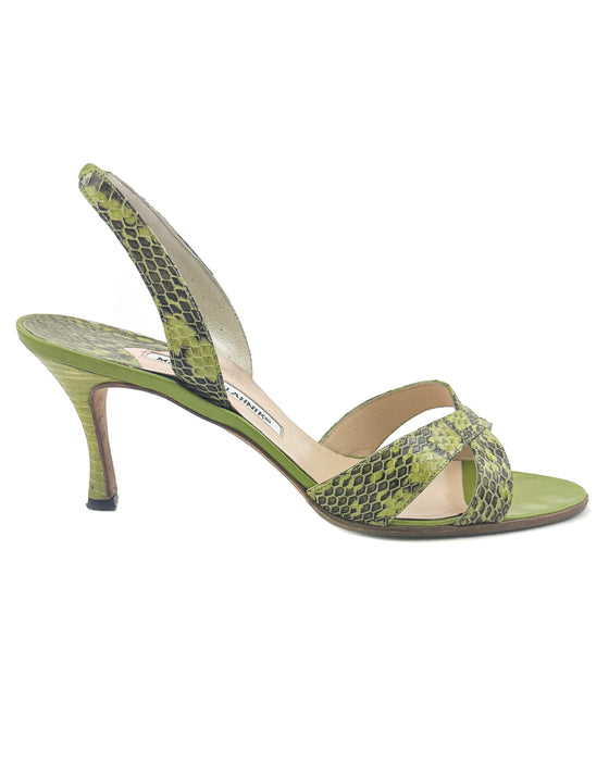 Green Callasli Slingback Sandals