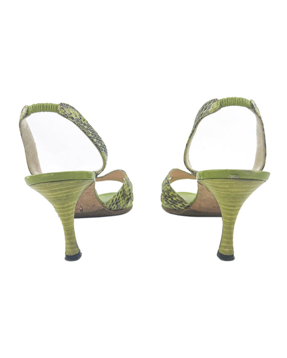 Green Callasli Slingback Sandals