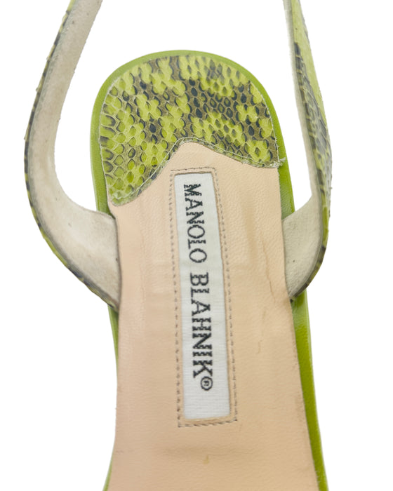 Green Callasli Slingback Sandals