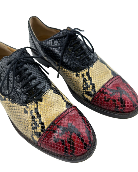 Multi Colour Snake Skin Oxfords