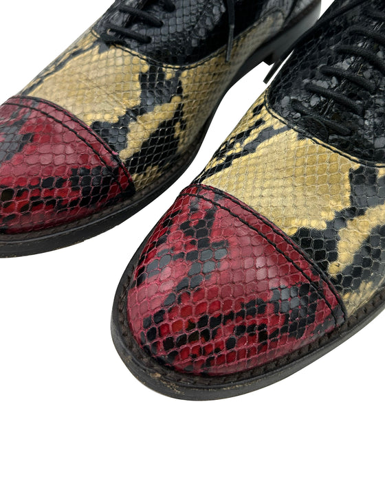Multi Colour Snake Skin Oxfords