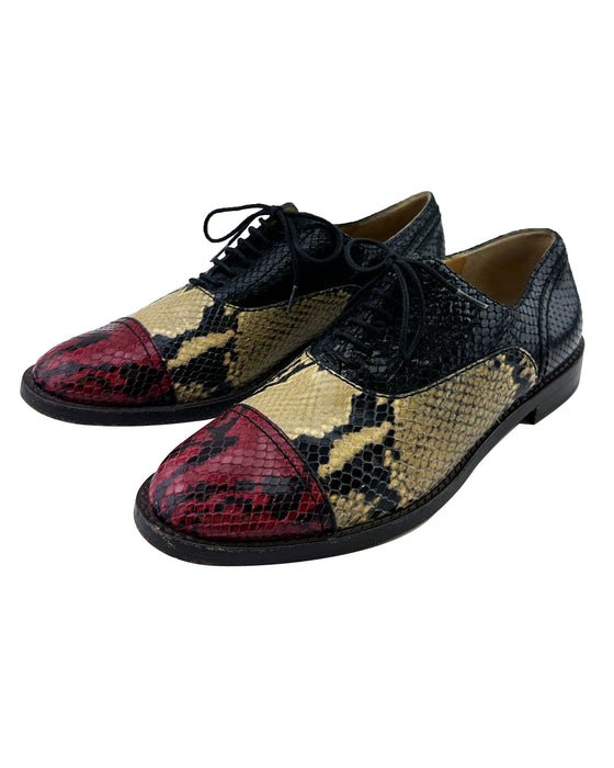 Multi Colour Snake Skin Oxfords