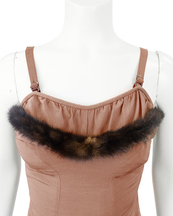 Brown One Piece Swimsuit