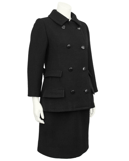 Black Pony Hair Dress and Jacket Set