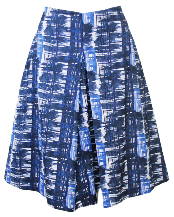 Blue Abstract Skirt