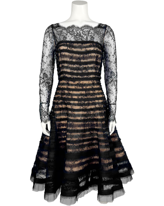 Black Longsleeve Lace Dress