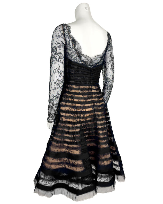 Black Longsleeve Lace Dress