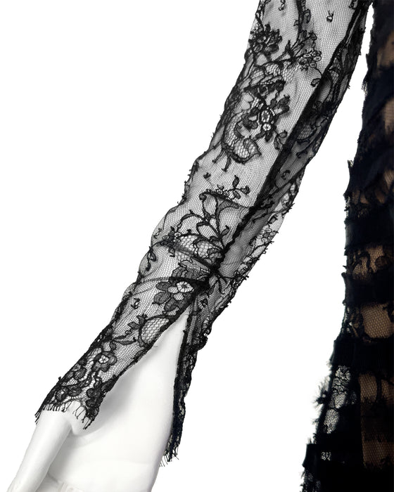 Black Longsleeve Lace Dress