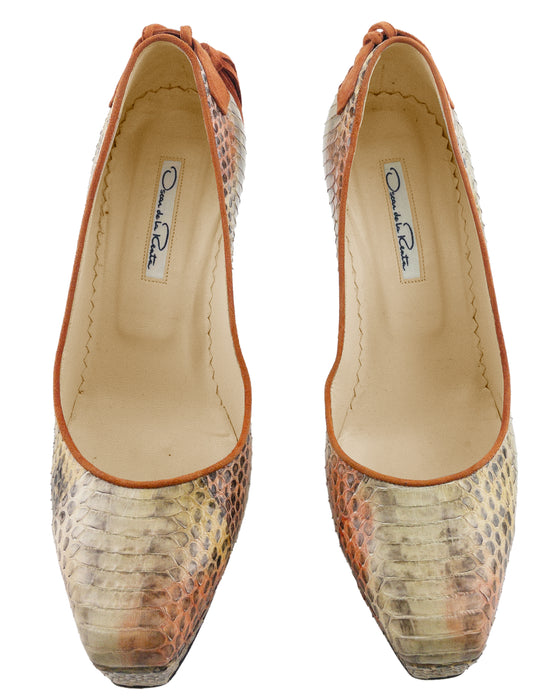 Leather Ombre Platform Heels