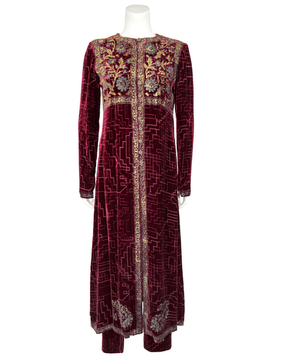 Burgundy Velvet Burnout Ensemble
