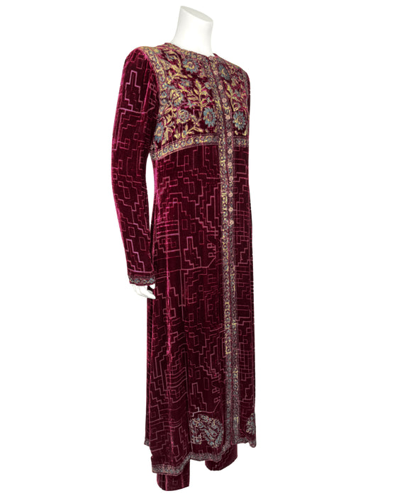 Burgundy Velvet Burnout Ensemble