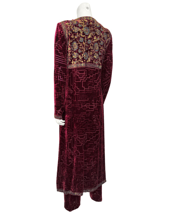 Burgundy Velvet Burnout Ensemble