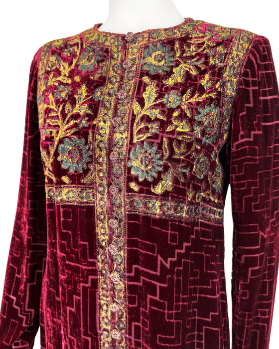 Burgundy Velvet Burnout Ensemble