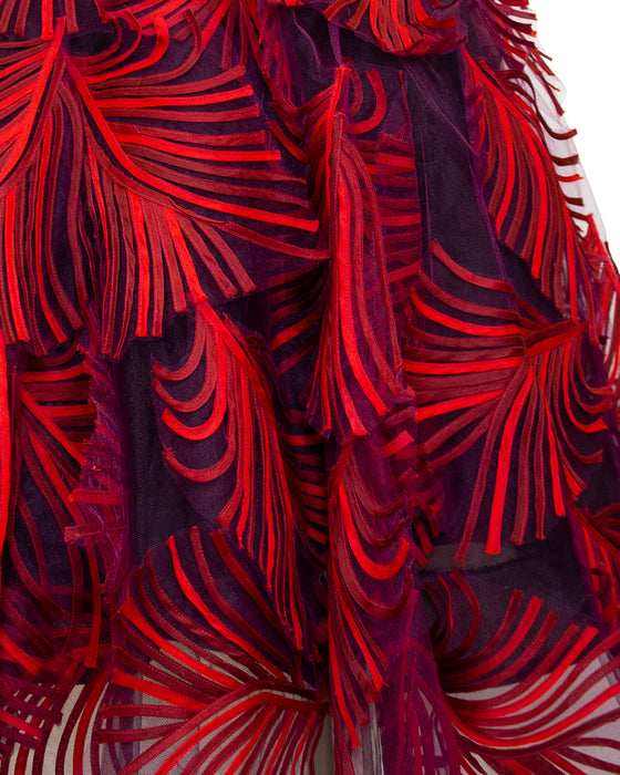 Red and Black Fall 2009 Strapless Cocktail Dress