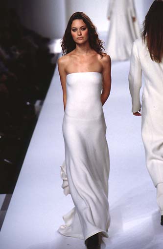 Cream Cashmere Strapless Gown