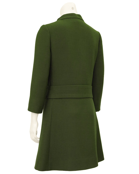 Olive Green Mod Coatdress