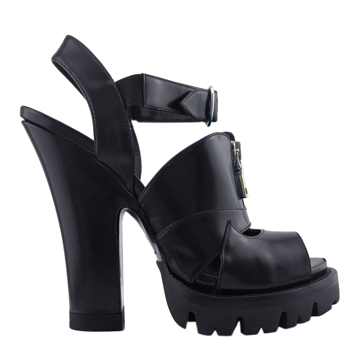 【my】Prada Leather Strap Heels Prada women's brown two-toned patent leather ankle strap