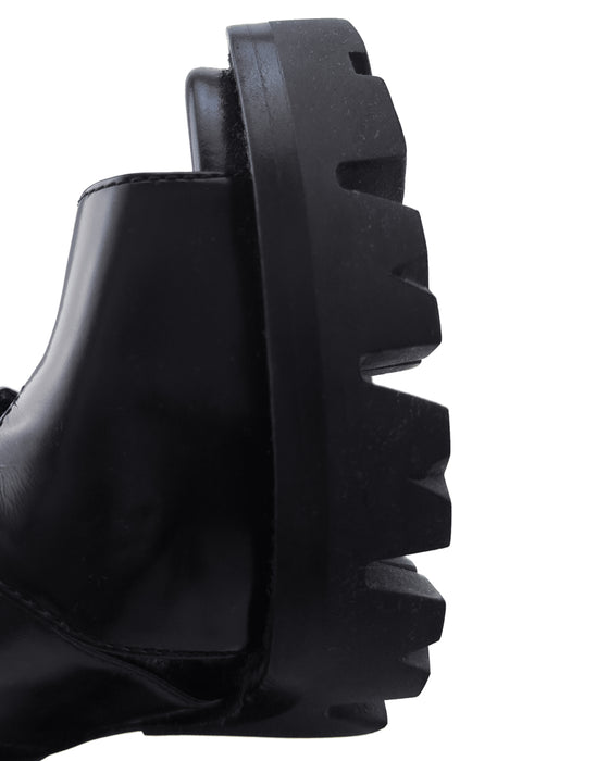 Black Leather Fall 2013 Runway Heeled Sandals
