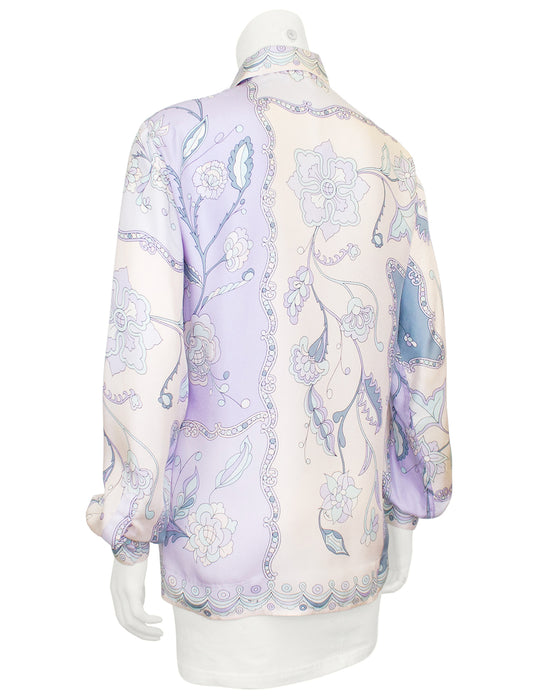 Pastel Floral Silk Shirt