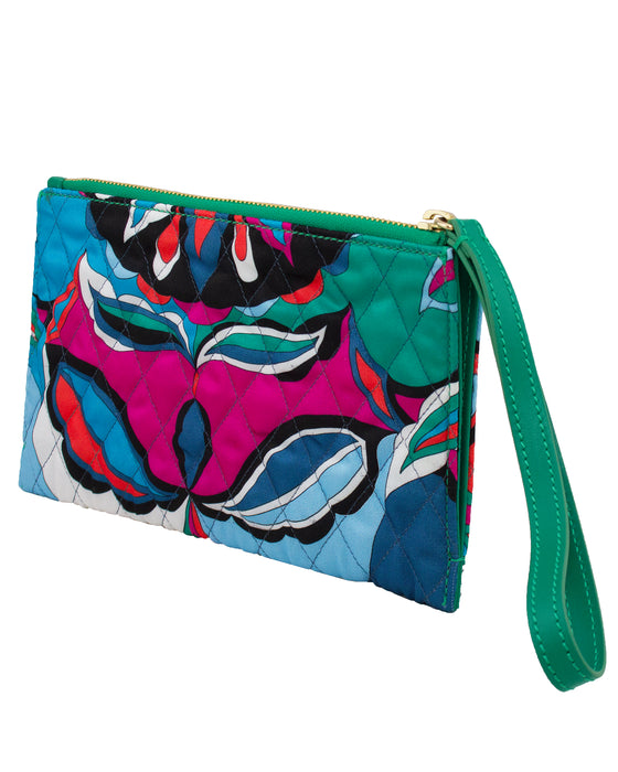 Quilted Silk Wristlet