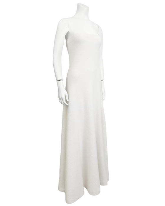 Cream Cashmere Strapless Gown