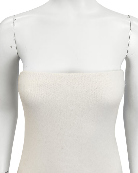 Cream Cashmere Strapless Gown