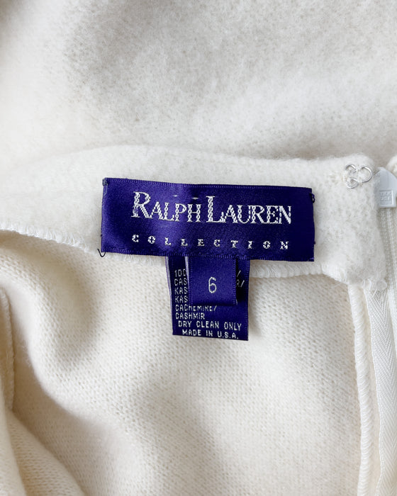 Cream Cashmere Strapless Gown