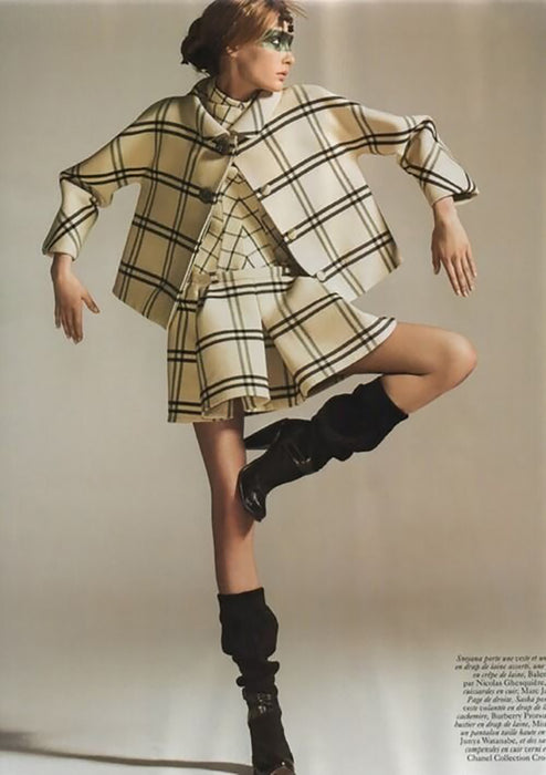 Balenciaga by Nicolas Ghesquière FW 2006 Runway Plaid Wool Jacket & Skirt Suit