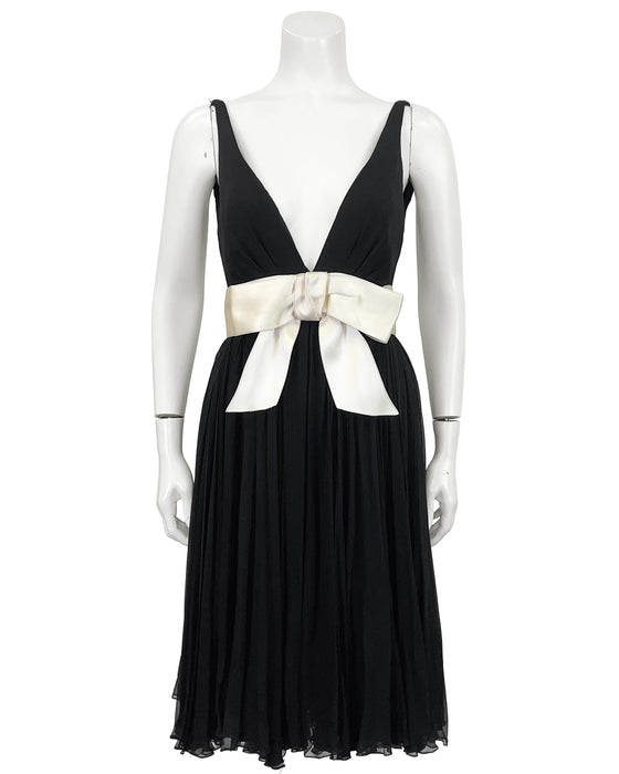 Black Chiffon Demi Couture Cocktail Dress