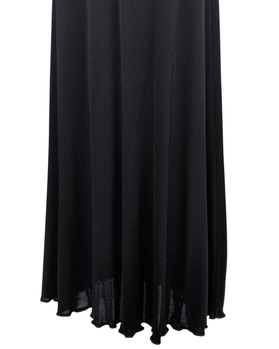 Black and Burgundy Slip Style Gown