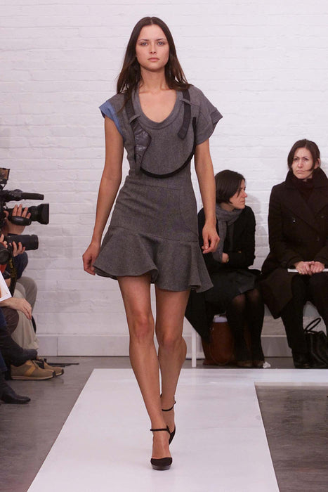 Balenciaga by Nicolas Ghesquiere Fall 2002 Cubist Mixed Media Dress