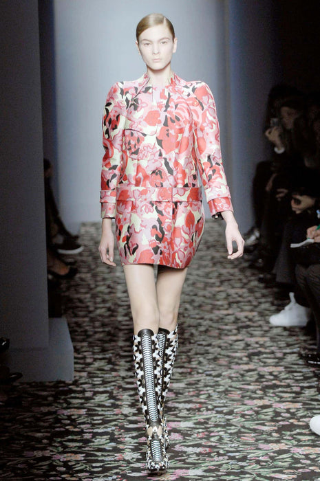 Pink Spring 2008 Floral Neoprene Coat Dress