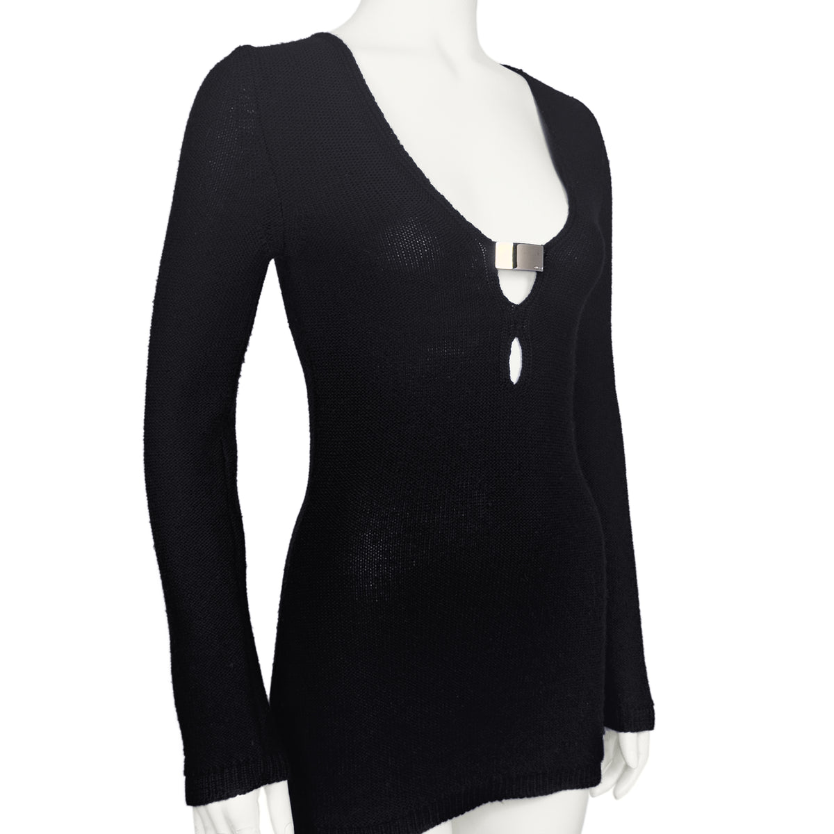 Black F/W 1996 by Tom Ford Cutout Wool Sweater – Vintage Couture